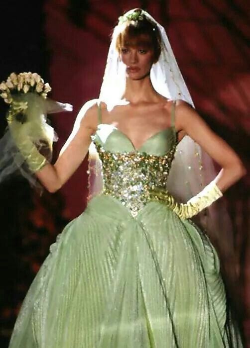 Vintage Ball Gown A Line Spaghetti Strap Beaded Pleated Green Tulle Party Dress Evening Dress SH2849