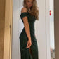 Charming Dark Green Mermaid Sequin Graduation Prom Dress with Slit SH5332