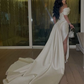 White Off The Shoulder Pleated Satin Prom Dress Formal Evening Dress SH930