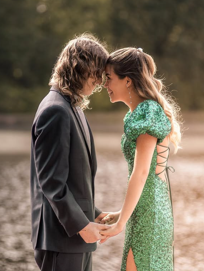 Shiny Green Sequin Sheath Puff Sleeve Backless Long Prom Dress Date Dress SH6509
