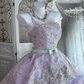 Vintage Lilac 3D Flower Ball Gown Layered Tulle Prom Dress Sweet 16 Dress SH5989