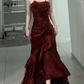 Luxury Sheath Mermaid Spaghetti Straps Prom Dress Evening Party Dress SH1308