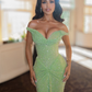 Green Sheath Sweetheart Neck Beaded Sequin Prom Dress Party Dress SH5053