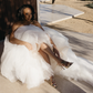2025 New Simple A Line Strapless Tulle Long Wedding Dress SH2286