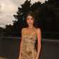 Glod-brown Spaghetti Straps Long Mermaid Prom Dress With Sequins And Embroidery Appliques SH8532
