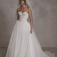Sweety A Line Strapless White Lace Tulle Long Wedding Dress SH6035
