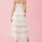 Elegant White Ruffle Long Prom Dress SH1058