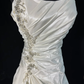 Vintage A Line Sweetheart Neck Beaded Pleated Satin Prom Dress Evening Dress SH5607