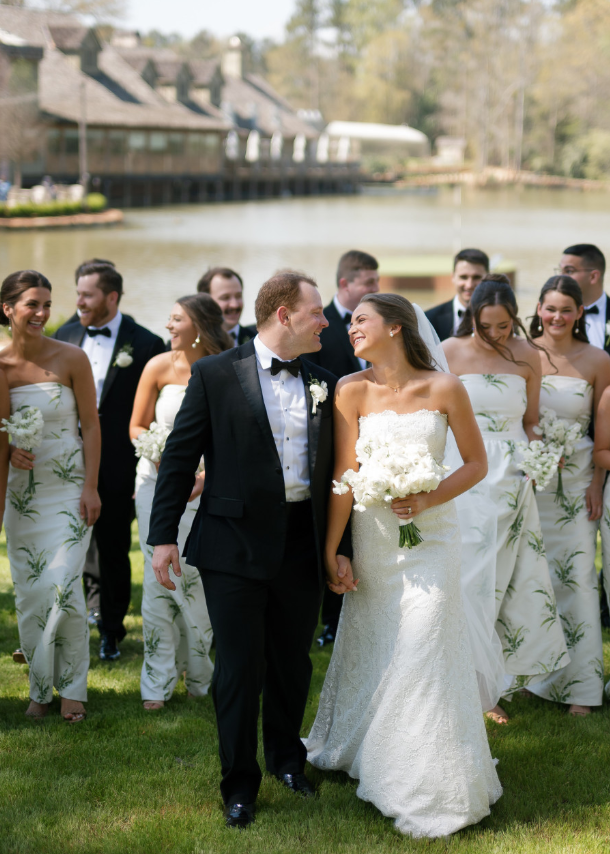 Pretty A Line Strapless Print Floral White Satin Long Bridesmaid Dress SH6307