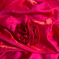 Vintage Hot Pink Ball Gown Strapless Pleated Satin Prom Dress Sweet 16 Dress SH5798