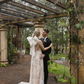 Charming A Line Halter Lace Long Sweep Open Back Wedding Dress with Bow SH2168