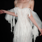 Graceful Flowing A Line Beaded White Chiffon Long Wedding Dress SH5872