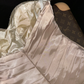 Gorgeous Mermaid Sweetheart Neck Beaded Pleated Champagne Satin Long Prom Dress Party Dress SH3048