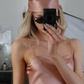 Cute Pink A Line Spaghetti Straps Satin Short Homecoming Dress Outfits SH4454