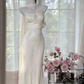 Fairy Red Mermaid Beaded Lace Chiffon Long Graduation Prom Dress SH5345