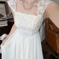 Gentle White A Line Straps Lace Chiffon Prom Dress Evening Dress SH6767
