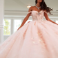 Sweety Pink Ball Gown Applique Sequin Tulle Satin Long Prom Dress Quinceanera Dress SH5167