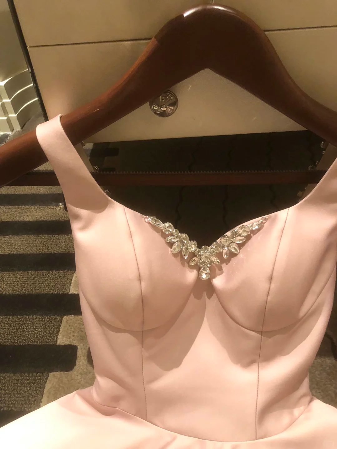 Pink Ombre A Line Simple Satin Short Prom Dress Homecoming Dress SH5835