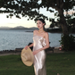 Silver Grey Sheath Strapless Satin Long Prom Dress Formal Gown Party Dress SH4186