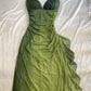 Halter Ombre Navy Blue Long Chiffon Prom Dress  SH1157