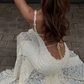 Romantic Mermaid Spaghetti Strap Ivory Lace Prom Dress Evening Dress SH8515