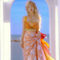 Dreamy A Line Straps Beaded Orange Tulle Prom Dress Graduation Prom Dress SH2656