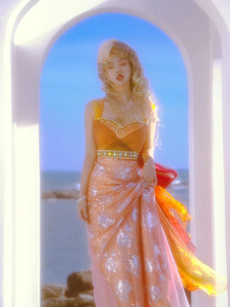 Dreamy A Line Straps Beaded Orange Tulle Prom Dress Graduation Prom Dress SH2656