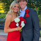 Red A-Line Strapless Mini Homecoming Dress with Ruffles SH5928