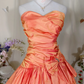 Vintage A Line Sweetheart Neck Bow Layered Satin Homecoming Dress SH4960