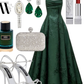 Long Spaghetti Straps A-line Green Prom Dresses, Long Prom Dresses SH382