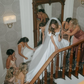 Pretty Elegant A Line Off the Shoulder Satin Long Wedding Dress SH5953