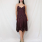 Vintage Green Spaghetti Straps Beaded Chiffon Tea Length Prom Dress SH1017