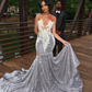 Charming Sequins Mermaid Evening Dress Long Prom Dress SH976