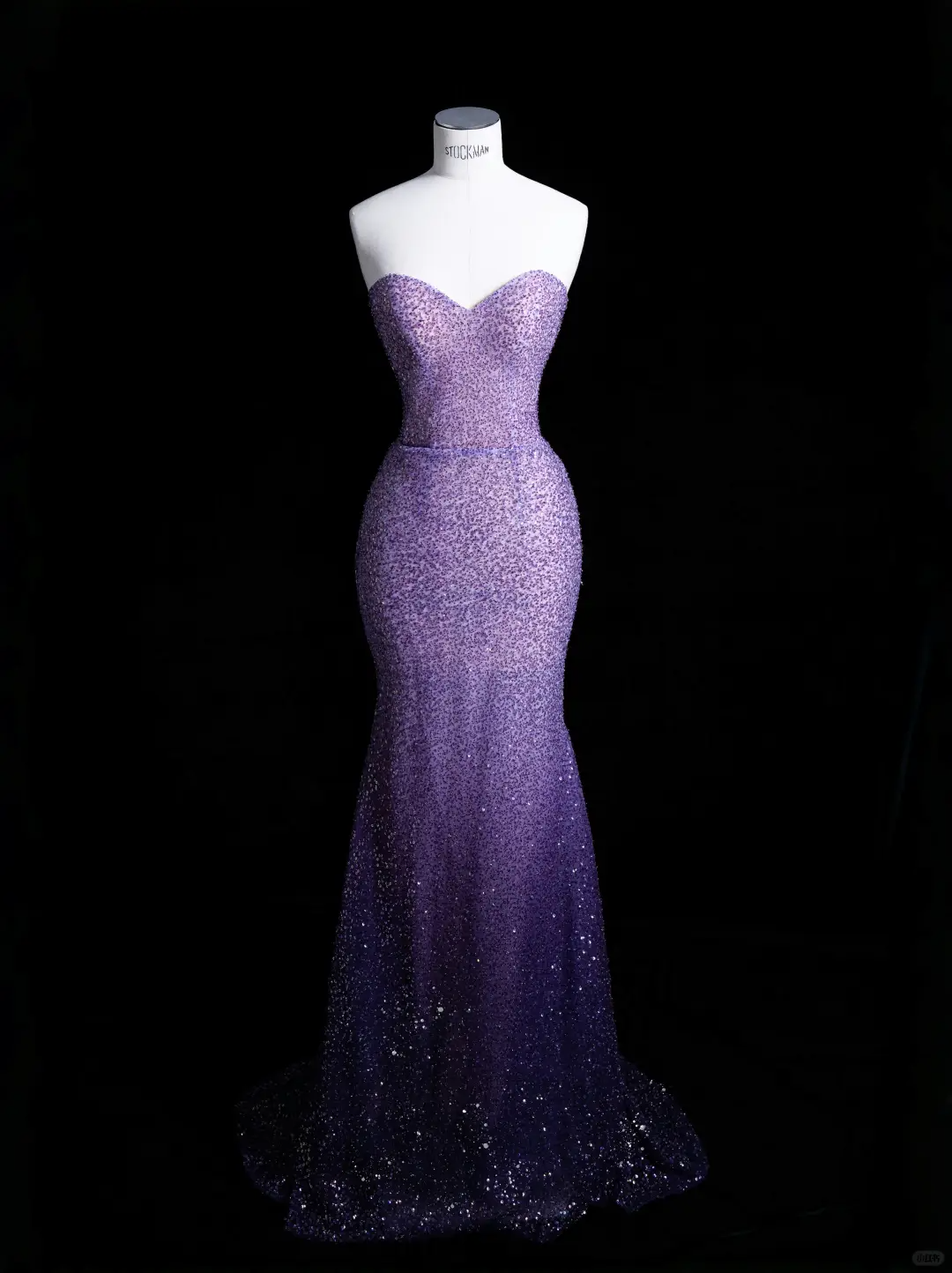 Sexy Mermaid Sweetheart Neck Purple Sequin Party Dress Evening Dress SH3377