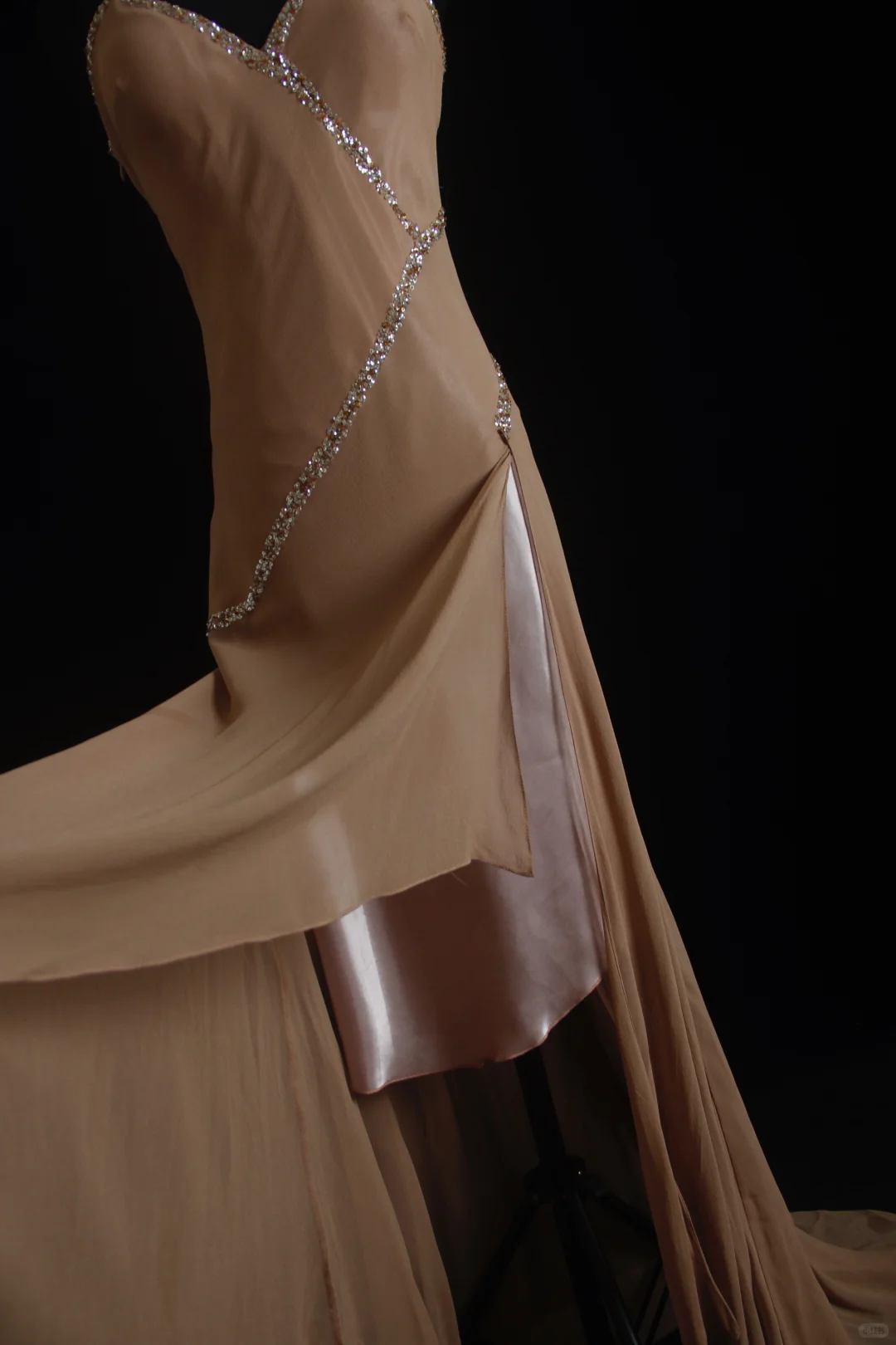 Vintage Mermaid Halter Exquisite Beaded Moka Chiffon Prom Dress Wedding Guest Dress SH5337