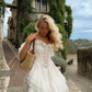 Cute A Line Straps Corset White Lace Satin Cocktail Dress Homecoming Dress SH6155