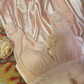 Vintage Mermaid V Neck Gentle Floral Satin Prom Dress Wedding Guest Dress SH4654