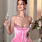 Cute Pink Sheath Spaghetti Strap Beaded Velvet Homecoming Dress Wedding Guest Dress SH4470