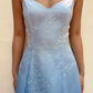 Charming A Line Strapless Beaded Chiffon Satin Prom Dress Evening Dress SH2055