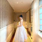 Princess A Line Spaghetti Strap White Tulle Birthday Dress Party Dress SH3400