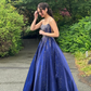 Luxurious Satin Beaded Long Prom Dress Evening Dress SH920