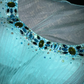 Cute A Line Beaded Layered Blue Ombre Satin Short Homecoming Dress Cocktail Dress SH3077