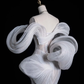 Unique Sheath Off the Shoulder Sequin White Tulle Long Prom Dress Evening Dress SH2441