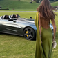 Elegant Sheath Long Sleeve Green Satin Long Open Back Prom Dress Evening Dress SH1556