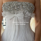 Shiny Ball Gown Strapless Exquisite Beaded White Tulle Long Wedding Dress SH8382