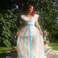 Princess A Line Off the Shoulder Embroidered White Tulle Party Dress Evening Dress SH2780