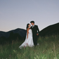 Simple Ball Gown Sweetheart Neck White Organza Slit Wedding Dress SH6986