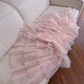 Elegant A Line Spaghetti Strap Layered Light Pink Tulle Short Homecoming Dress Cocktail Dress SH3007