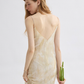 Apricot Mermaid Spaghetti Strap Ruffle Chiffon Long Prom Dress Party Dress SH4147