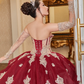 Gorgeous Red A Line Sweetheart Neck Appliques Beaded Tulle Quinceanera Dresses Ball Gown SH2557